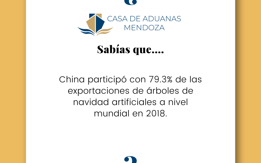 ¿SABÍAS QUE …también en árboles artificiales de Navidad China es el mayor exportador?