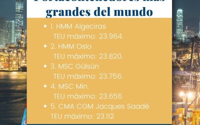Los 5 Portacontenedores Más Grandes en el Mundo