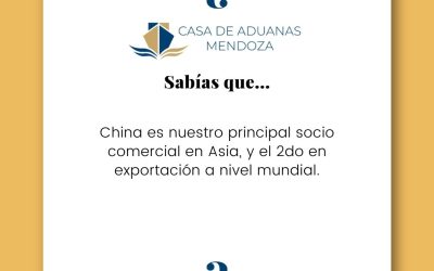 ¿SABIAS QUÉ? China es nuestro principal socio comercial en Asia, y el 2do en exportación a nivel mundial.