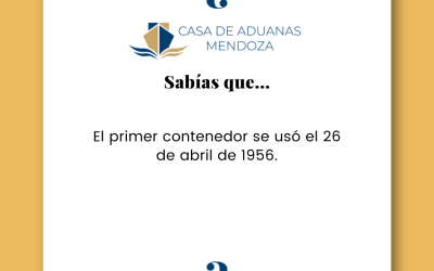 El primer contenedor se usó el 26 de abril de 1956.