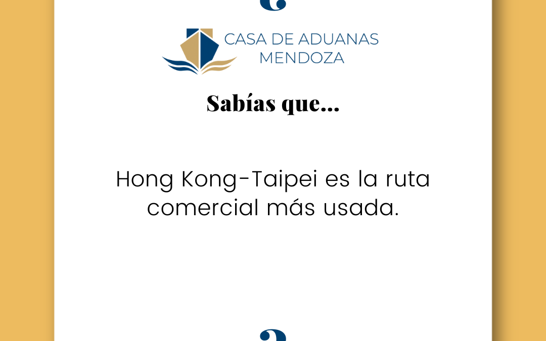 Hong Kong-Taipei es la ruta comercial más usada.