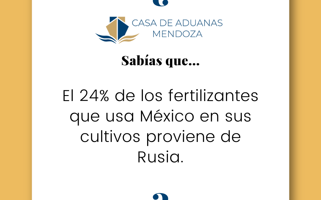 El 24% de los fertilizantes que usa México en sus cultivos proviene de Rusia.