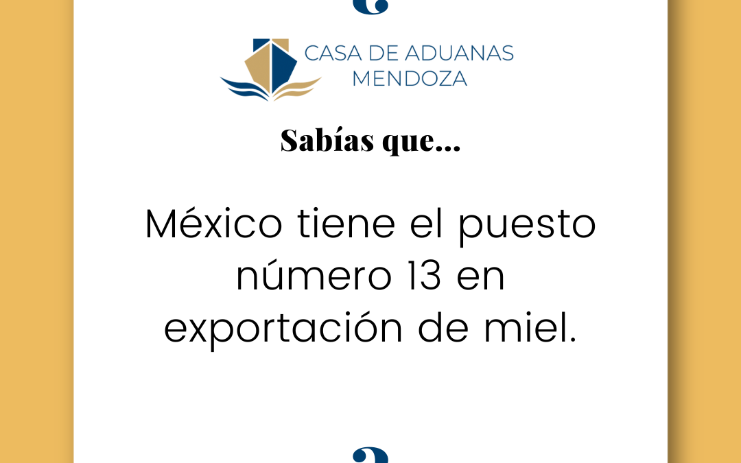 México tiene el puesto número 13 en exportación de miel.