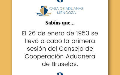 El 26 de enero de 1953 se llevó a cabo la primera sesión del Consejo de Cooperación Aduanera de Bruselas.
