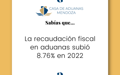La recaudación fiscal en aduanas subió 8.76% en 2022.