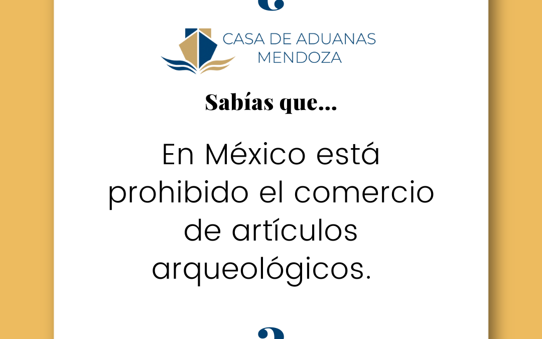 En México está prohibido el comercio de artículos arqueológicos.