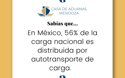 En México, el 56% de la carga nacional es distribuida por el autotransporte de carga.