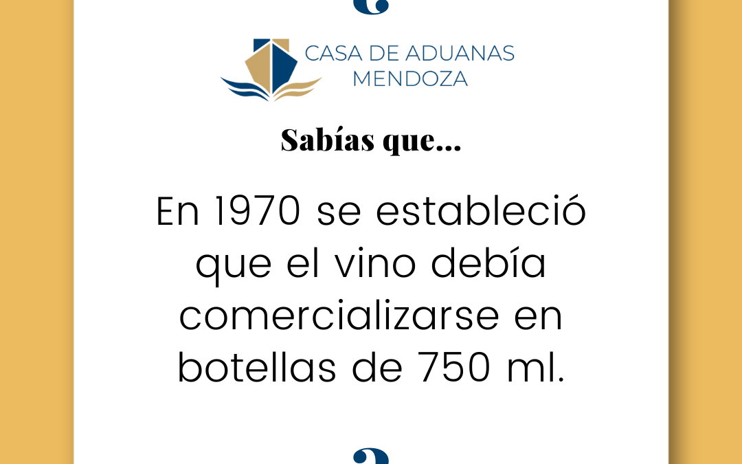 En 1970 se estableció que el vino debía comercializarse en botellas de 750 ml.