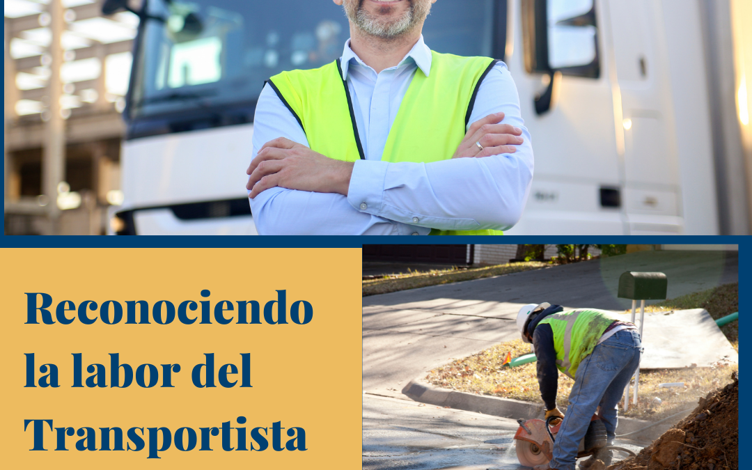 Reconociendo la labor del transportista y del caminero.