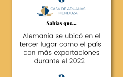 Alemania se ubicó en el tercer lugar como el país con más exportaciones durante el 2022.