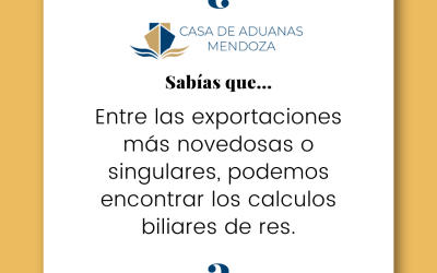 Entre las exportaciones más novedosas o singulares, podemos encontrar los cálculos biliares de res.